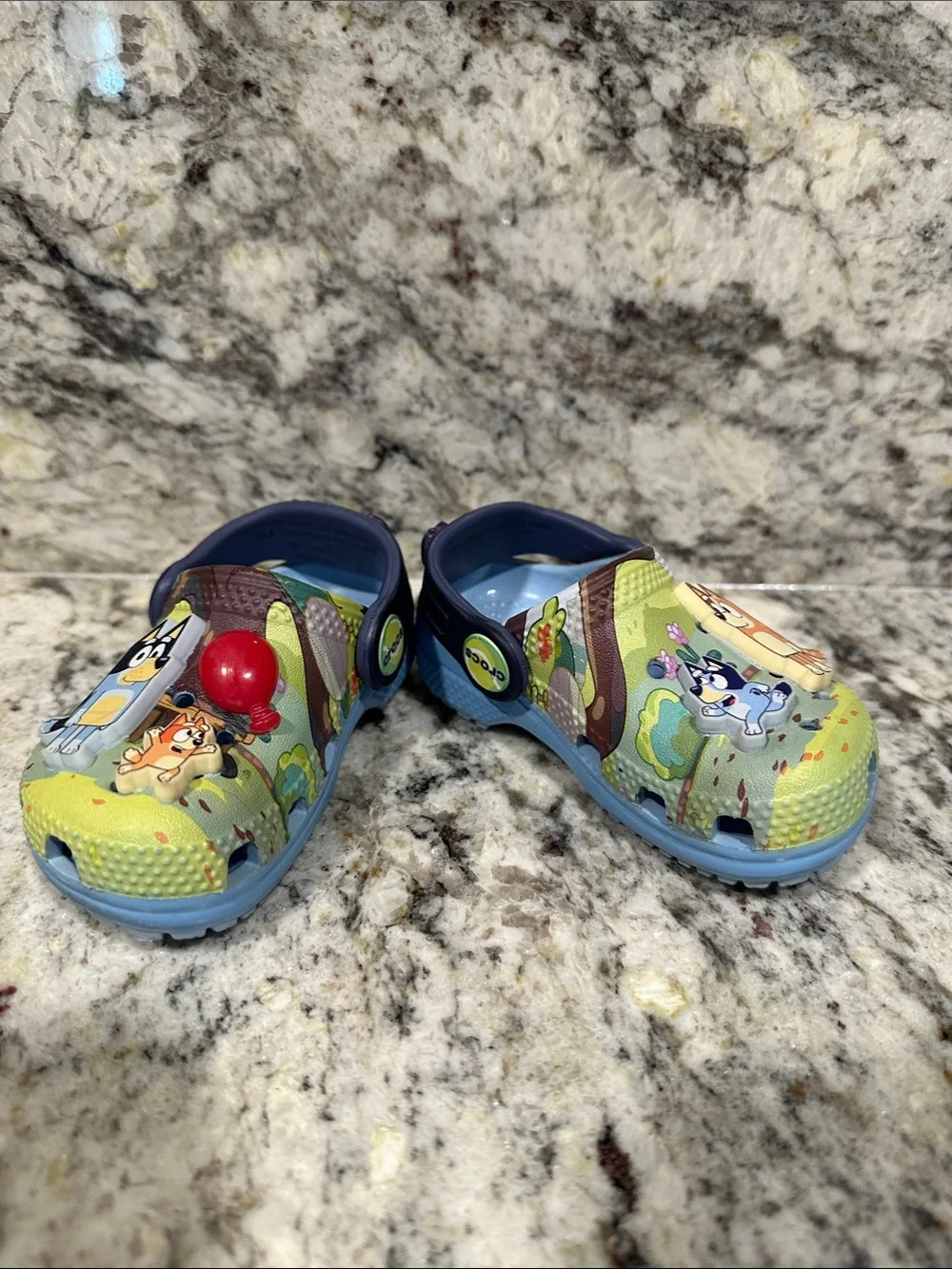Kids' Bluey Crocs Light Blue & Green